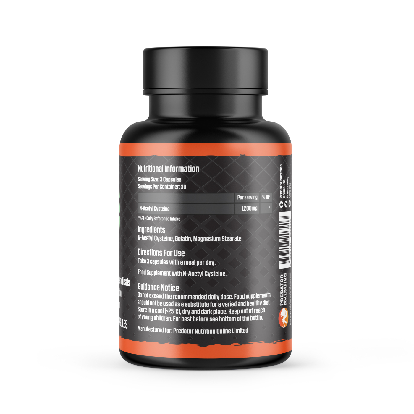 Predator N-Acetyl Cysteine 400mg 90 Capsules Predator N-Acetyl Cysteine 400mg 90 Capsules