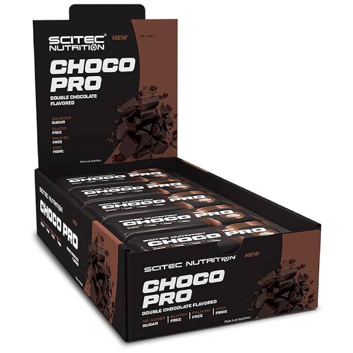 Choco Pro Bar 50g 1 Bar Double Chocolate