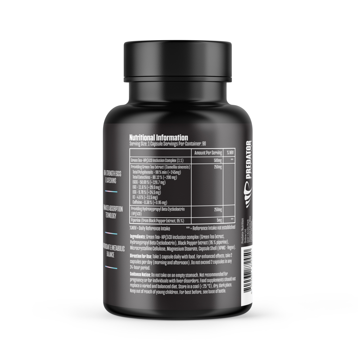 Super Green Tea Extract 90 Capsules 500mg