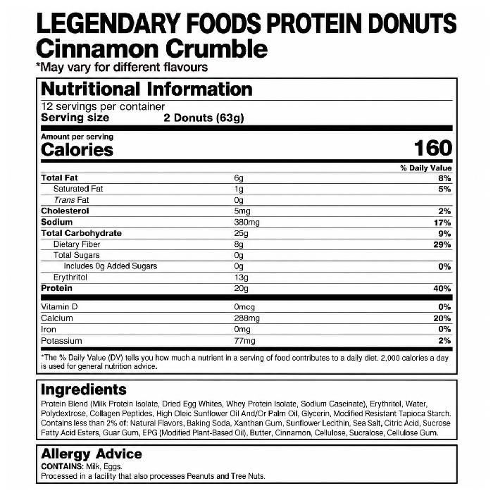 Protein Donut 1 Pack Blueberry Protein Donut 1 Pack Blueberry