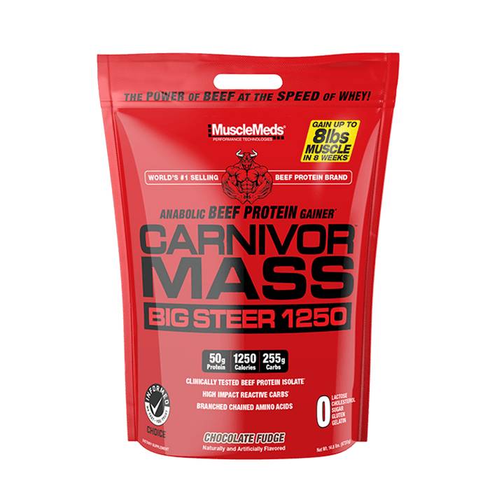 Musclemeds Carnivor Mass Big Steer 1250 15lb Chocolate Fudge