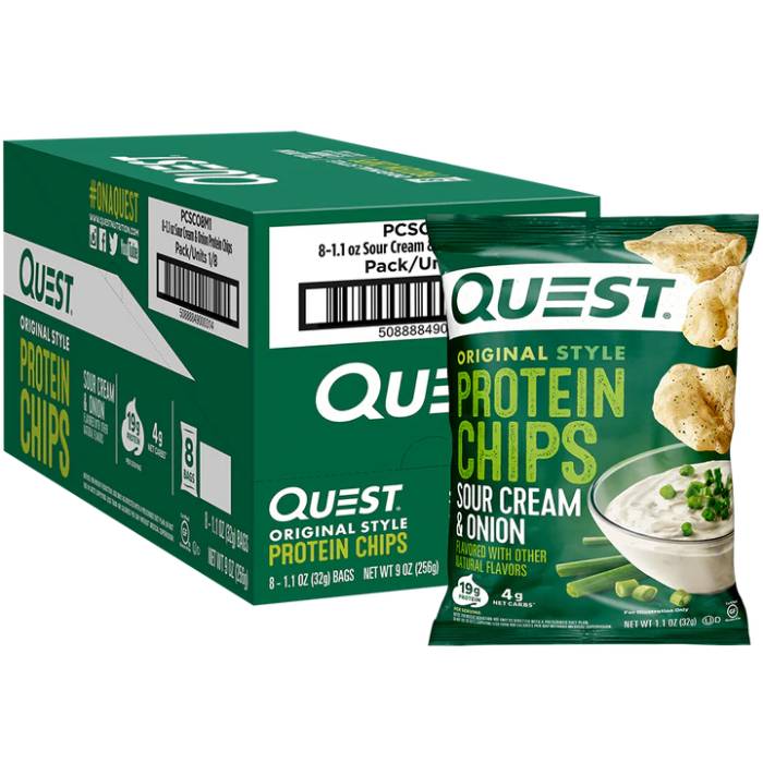 Quest Protein Chips 8 Packs Sour Cream & Onion