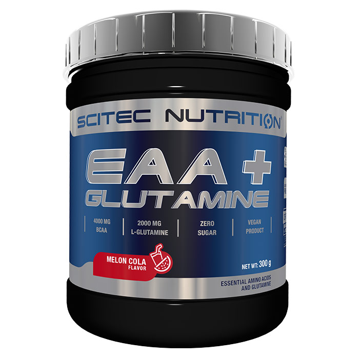 Scitec Nutrition Eaa+ Glutamine | 300g | Cherry-Lime | Intra Workout | BCAA & Essential Amino Acids | 4000mg Of BCAAs