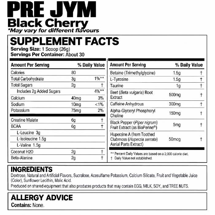 Pre JYM 30 Servings Iced Tea Lemonade Pre JYM 30 Servings Iced Tea Lemonade
