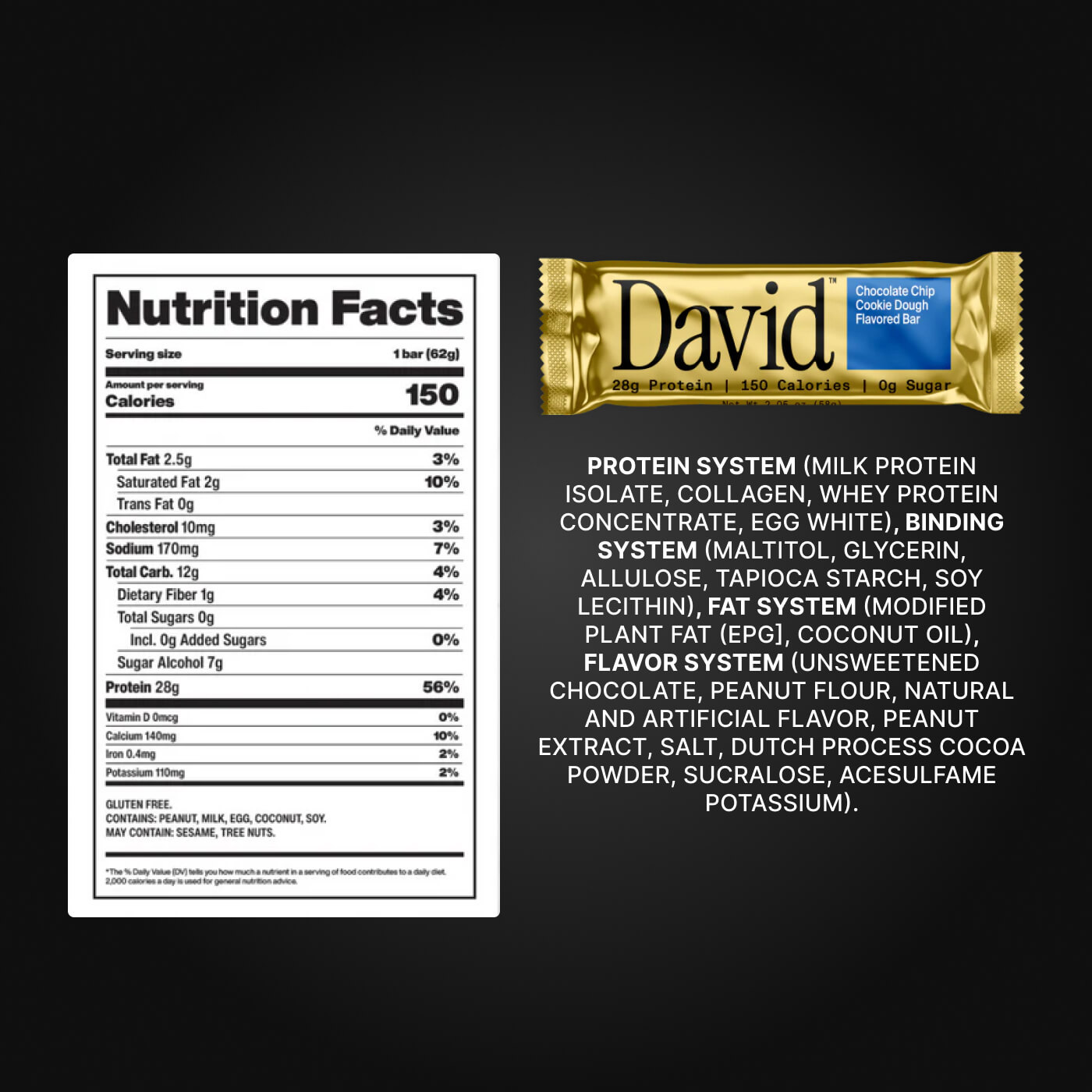 David Protein Bar 1 Bar Red Velvet David Protein Bar 1 Bar Red Velvet