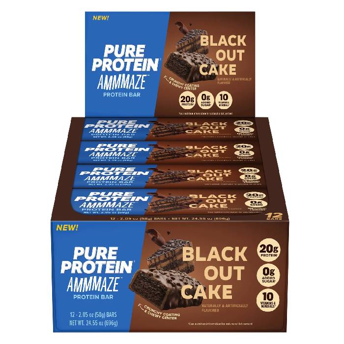 AMMMAZE Protein Bars 12 Bars Blackout Cake