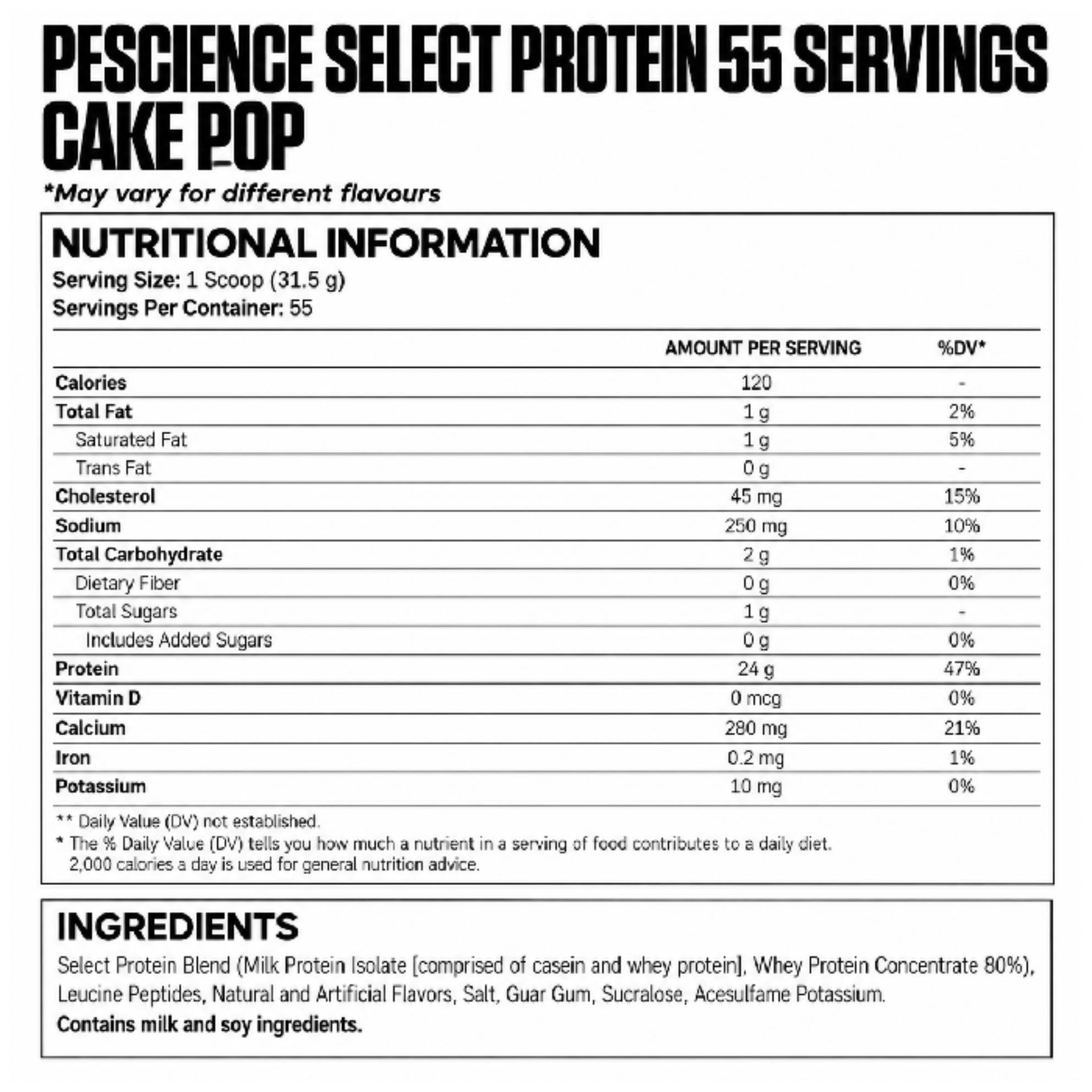 Select Protein 5 Servings Cake Pop Select Protein 5 Servings Cake Pop